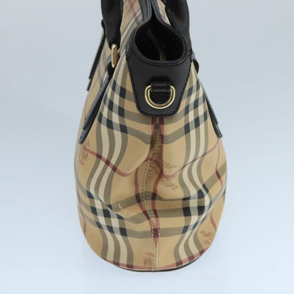 Burberry Newfield Tote Haymarket Coated Canvas, BEIGE, CANVAS, Tote bag