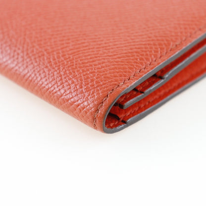 Hermes Bearn Wallet Epsom, ORANGE, LEATHER, Wallets
