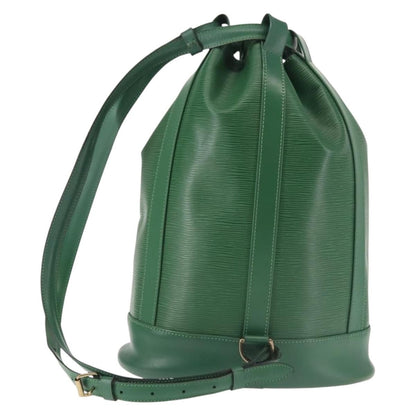 Louis Vuitton Randonnee Backpack Epi Leather, GREEN, LEATHER, Shoulder bag