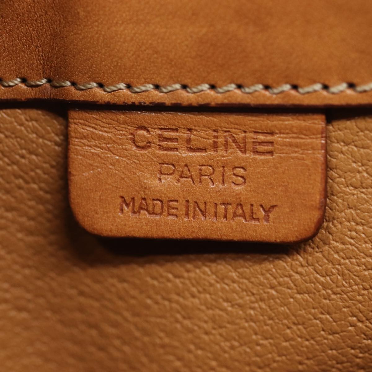 Celine Vintage Convertible Top Handle Bag Macadam Coated Canvas, BEIGE, CANVAS, Handbag