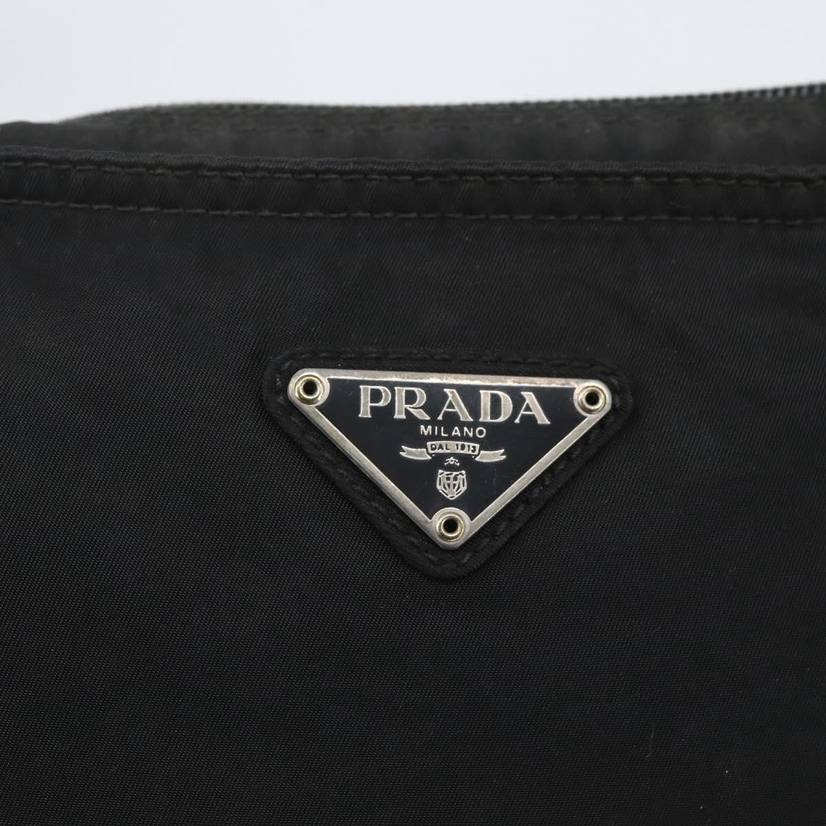 Prada Zip Top Messenger Bag Tessuto, BLACK, NYLON, Shoulder bag