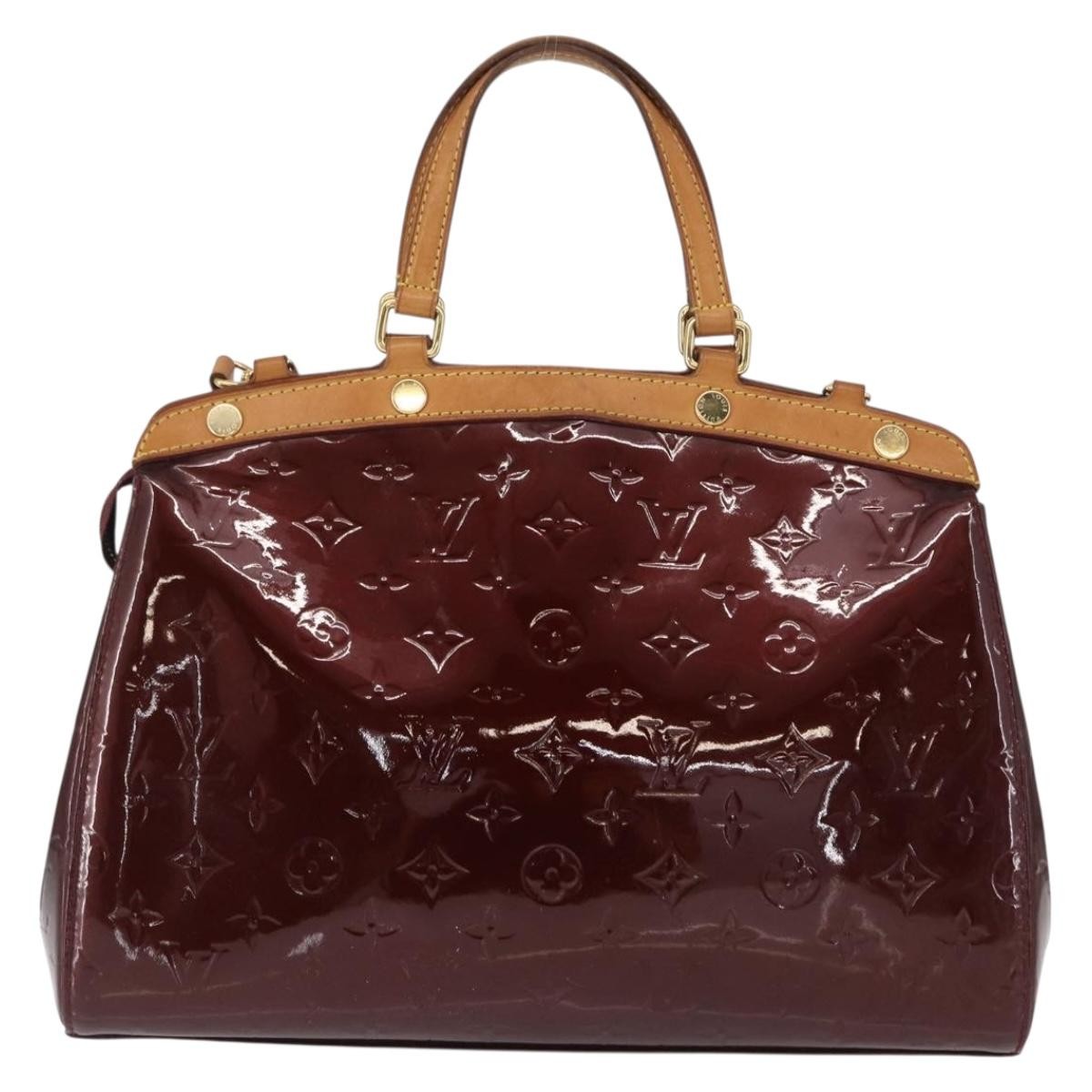 Louis Vuitton Brea Handbag Monogram Vernis, BURGUNDY, PATENT_LEATHER, Handbag
