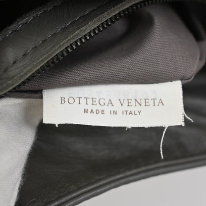 Bottega Veneta Flat Messenger Bag Intrecciato Nappa, GRAY, LEATHER, Shoulder bag