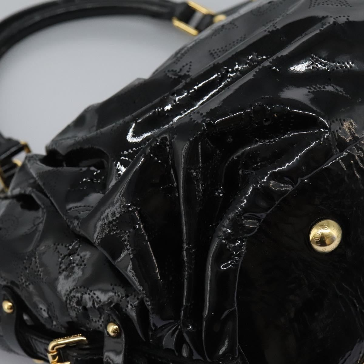 Louis Vuitton L Hobo Surya Leather, Black, Patent Leather, Handbag