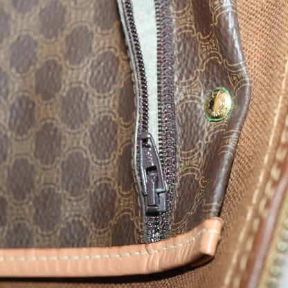 Celine Vintage Macadam Boston bag Canvas and Leather, BROWN, CANVAS, Travel bag