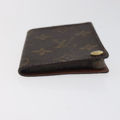 Louis Vuitton Porte Cartes Pression Card Case Monogram Canvas, BROWN, CANVAS, Card Holders