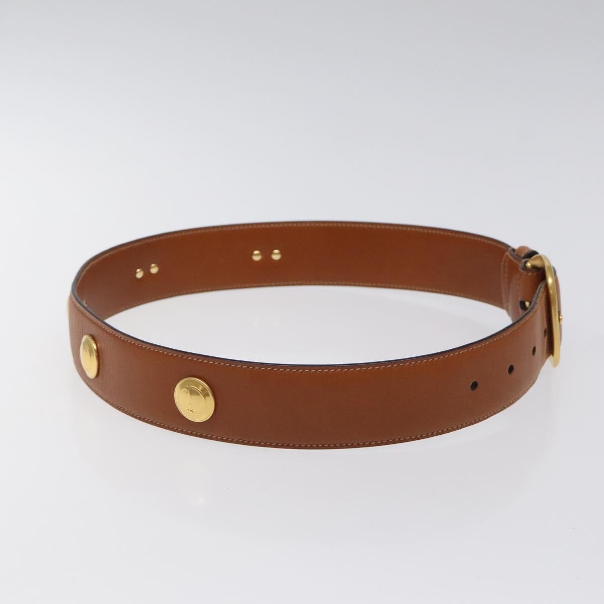 Gucci Buckle Belt Studded Leather, BROWN, LEATHER, Belts