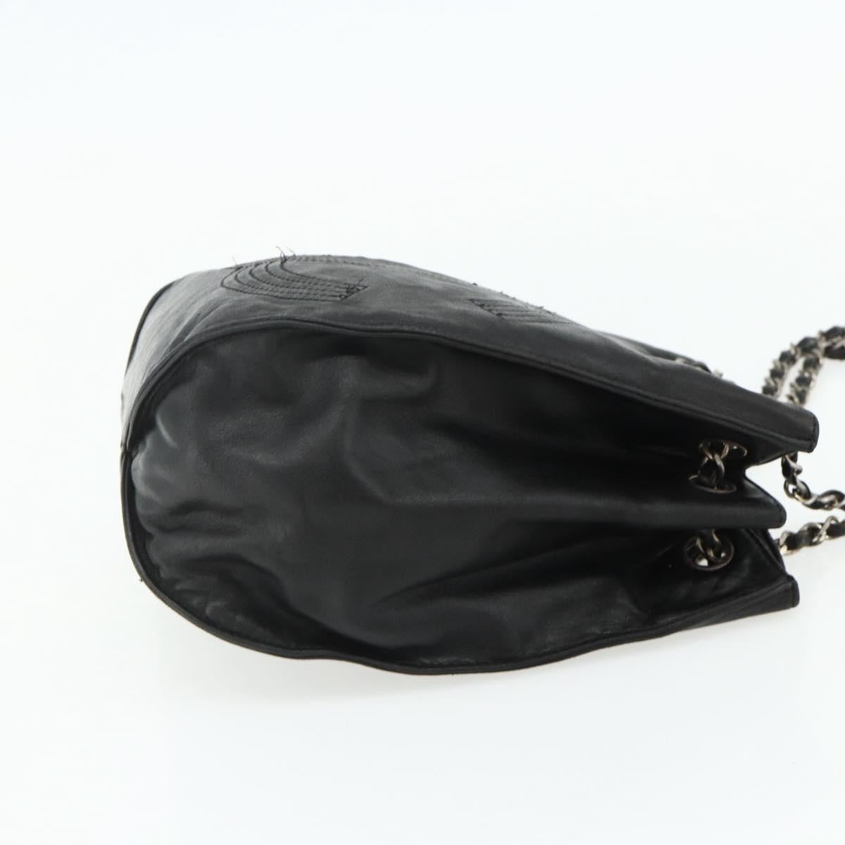 Chanel Vintage CC Shoulder Bag Lambskin, Black, Leather, Shoulder Bag