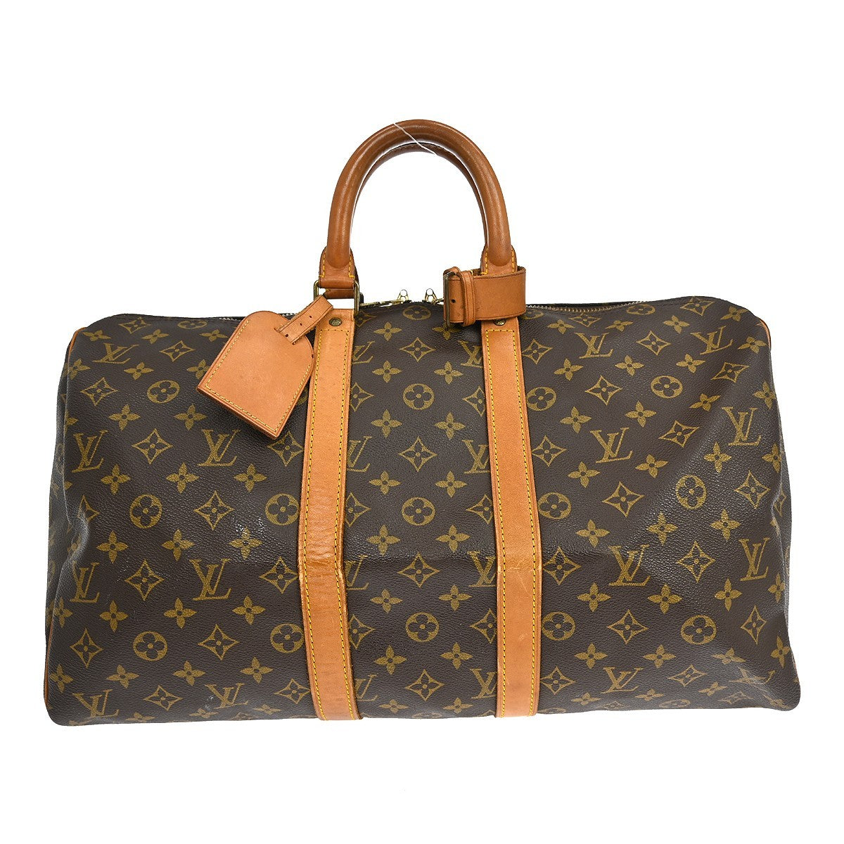 Louis Vuitton Keepall Bag Monogram Canvas, BROWN, CANVAS, Travel bag