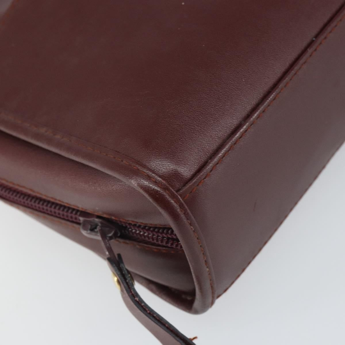 cartier Must de Cartier Clutch bag Leather, BURGUNDY, LEATHER, Clutche & pouche