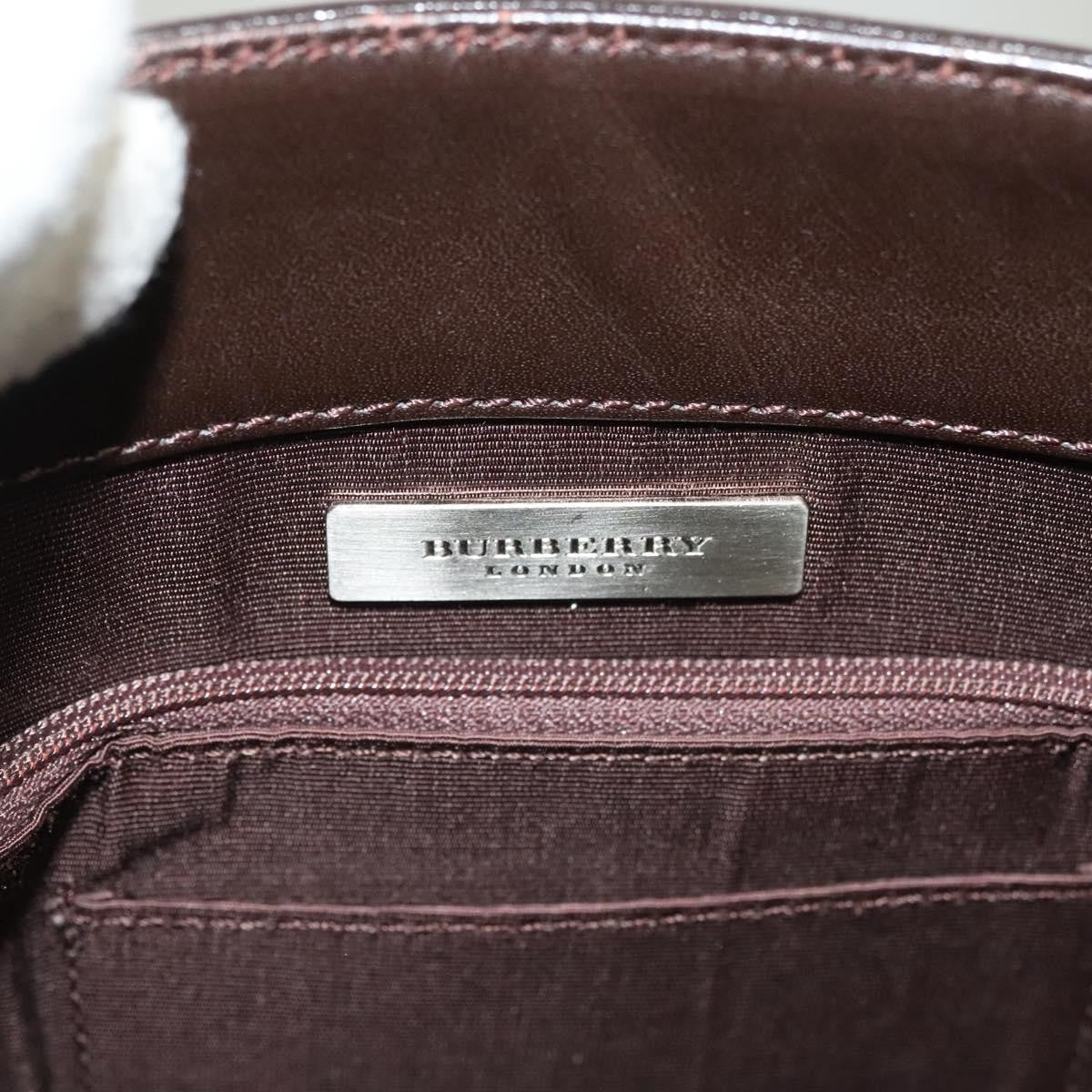 Burberry Vintage Handbag Leather, BROWN, LEATHER, Handbag