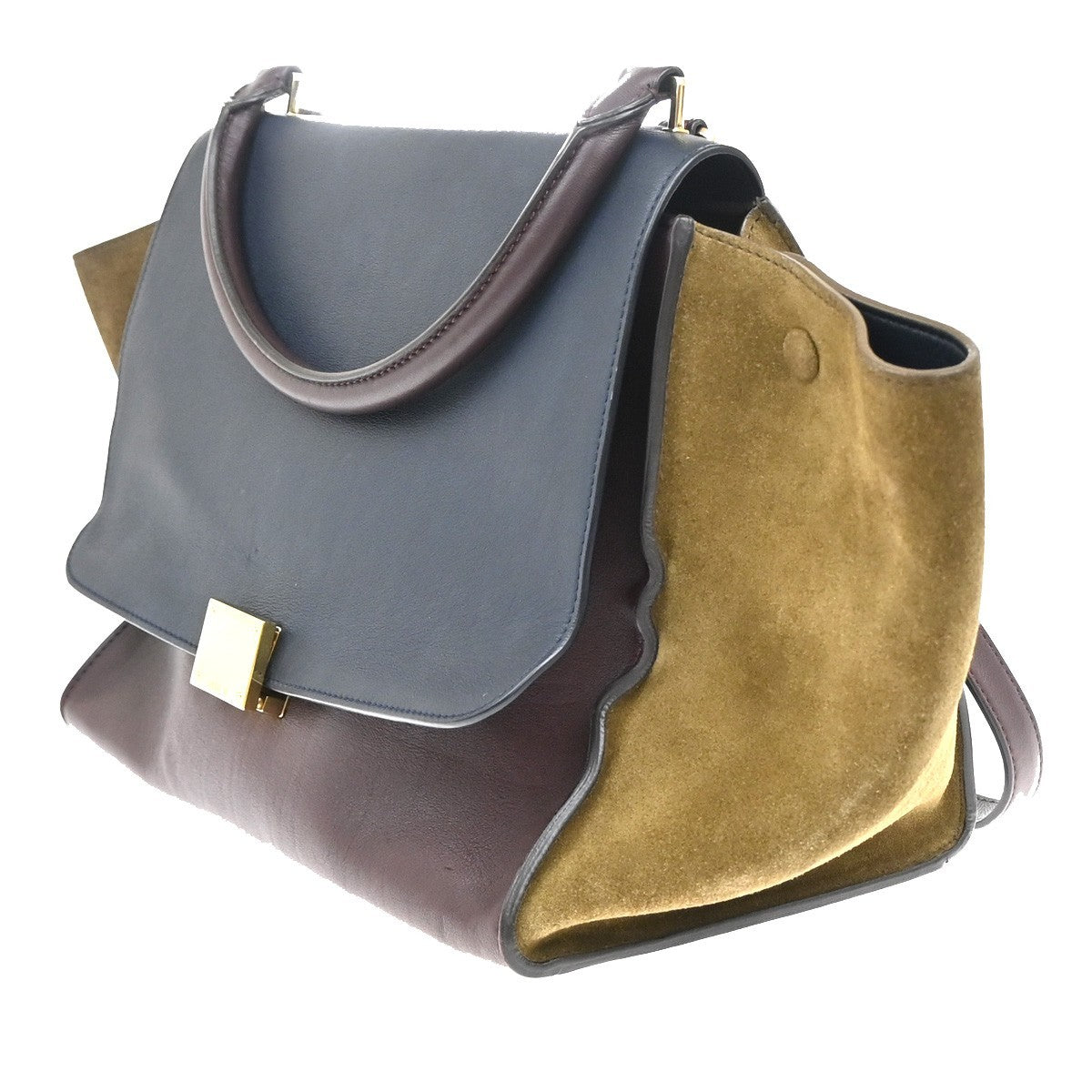 Celine Tricolor Trapeze Bag Leather, MULTICOLOUR, LEATHER, Handbag