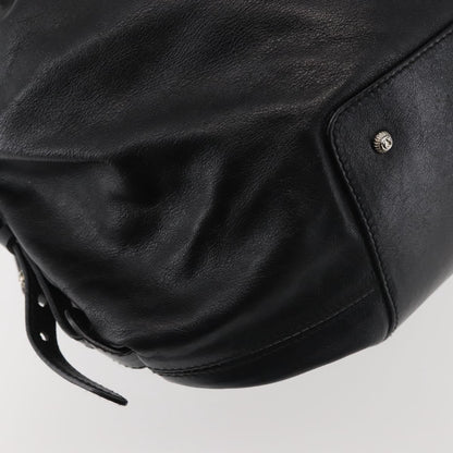 Salvatore Ferragamo Gancini Tote Leather, BLACK, LEATHER, Tote bag