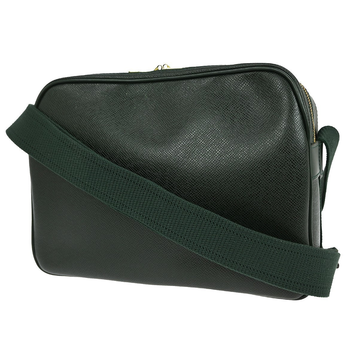 Louis Vuitton Reporter Bag Taiga Leather, GREEN, LEATHER, Shoulder bag