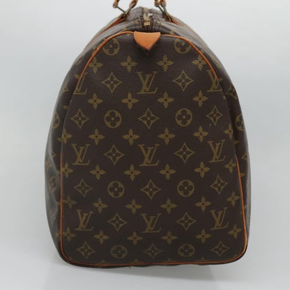 Louis Vuitton Keepall Bag Monogram Canvas, BROWN, CANVAS, Travel bag