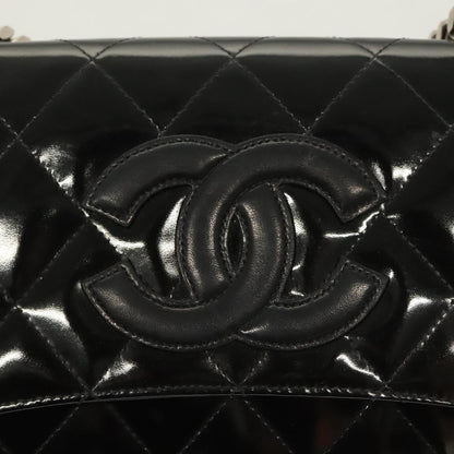 Chanel Vintage ID Bracelet Flap Bag Quilted Patent, BLACK, PATENT_LEATHER, Handbag