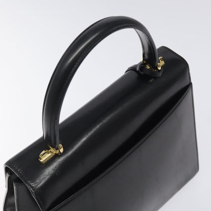 Gucci Vintage Lady Lock Top Handle Bag Leather, BLACK, LEATHER, Handbag
