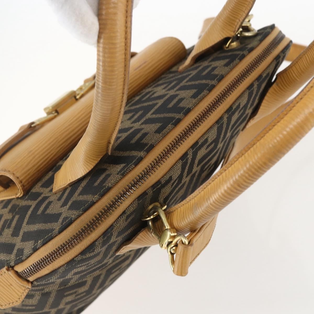 Fendi Vintage Zucca Handbag Zucca, BROWN, CANVAS, Handbag