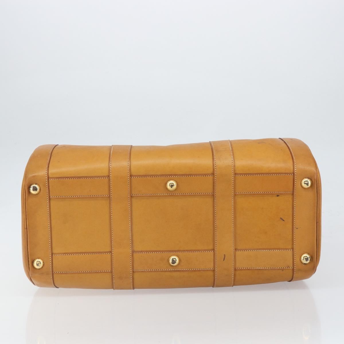 Hermes Vintage Convertible Boston Bag Leather, BROWN, LEATHER, Travel bag