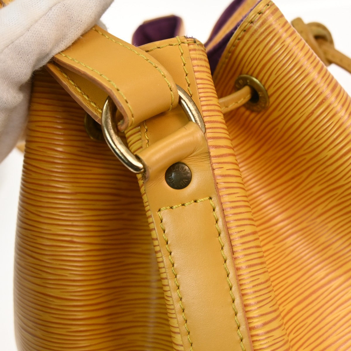 Louis Vuitton Petit Noe Handbag Epi Leather, Yellow, Leather, Shoulder Bag