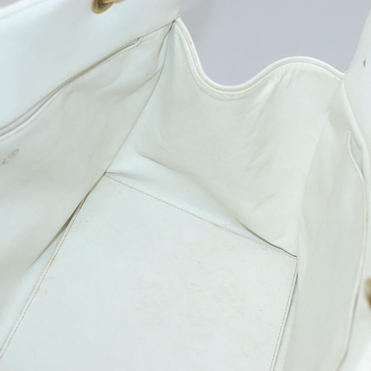 Chanel Vintage Grand Shopping Tote Quilted Caviar, WHITE, LEATHER, Tote bag