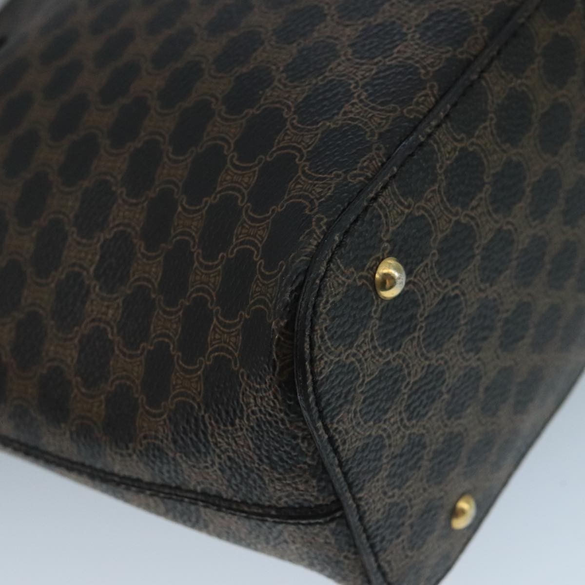 Celine C Macadam Handbag PVC Leather, Black, PVC, Handbag