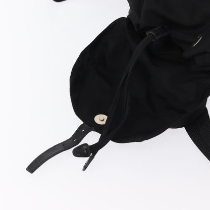 Prada Double Front Pocket Backpack Tessuto, BLACK, NYLON, Backpack