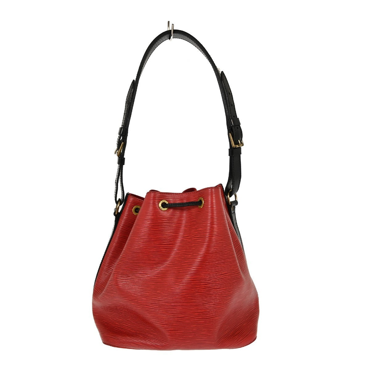 Louis Vuitton Bicolor Petit Noe Handbag Epi Leather, RED, LEATHER, Shoulder bag