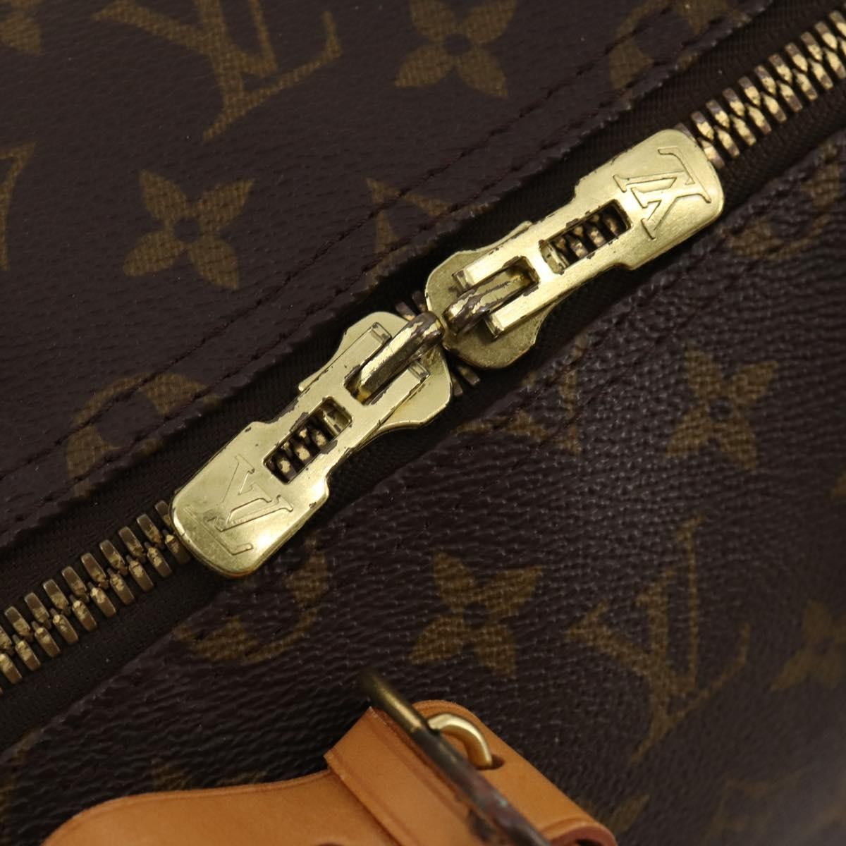 Louis Vuitton Keepall Bag Monogram Canvas, BROWN, CANVAS, Travel bag