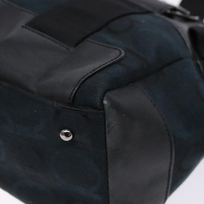 Salvatore Ferragamo Gancini Tote Canvas, BLACK, CANVAS, Tote bag