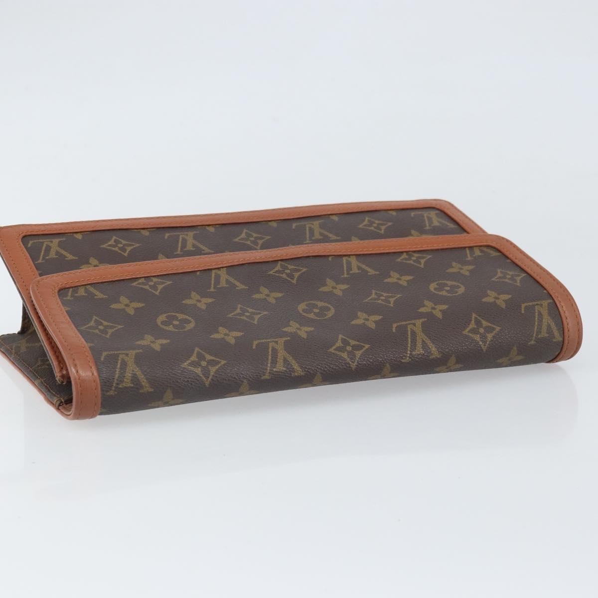 Louis Vuitton Dame Pochette Monogram Canvas, BROWN, CANVAS, Clutche & pouche