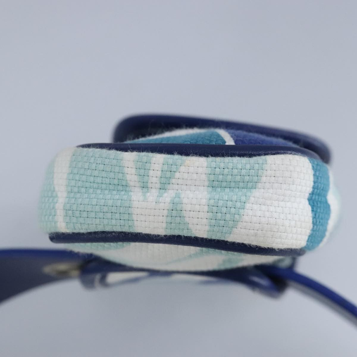 Bally Vintage Waist bag Leather and canvas, BLUE, CANVAS, Clutche & pouche