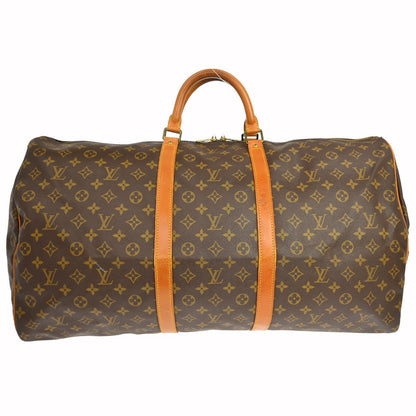 Louis Vuitton Keepall Bandouliere Bag Monogram Canvas, BROWN, CANVAS, Travel bag