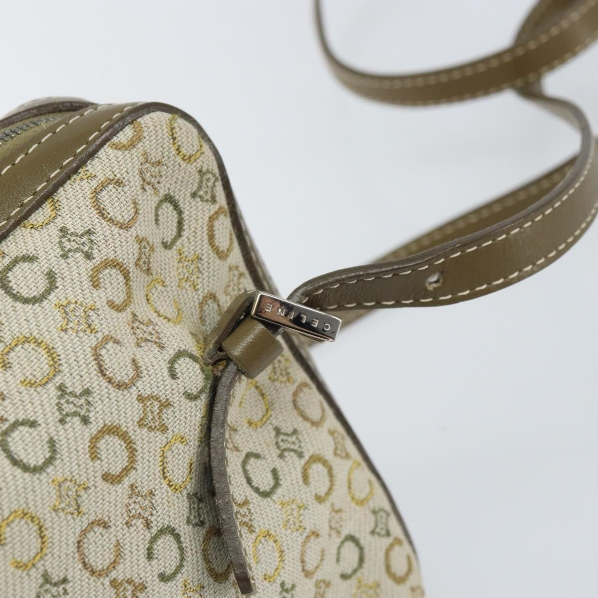 Celine C Macadam Shoulder bag Canvas, KHAKI, CANVAS, Shoulder bag