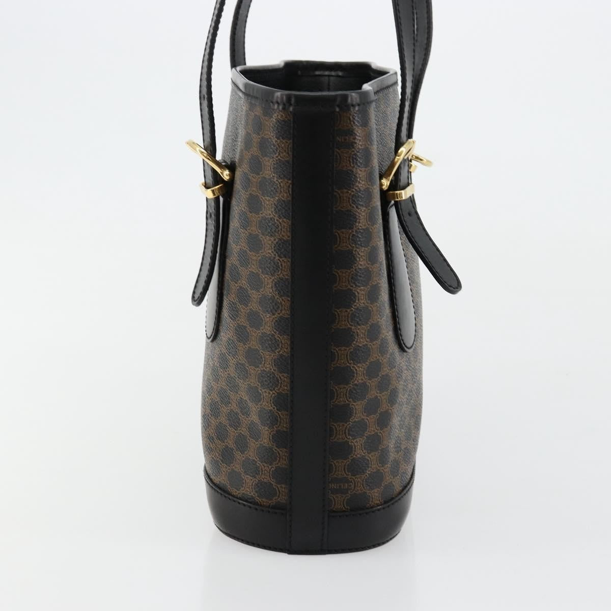 Celine Vintage Macadam Tote bag Canvas, Black, Canvas, Tote Bag