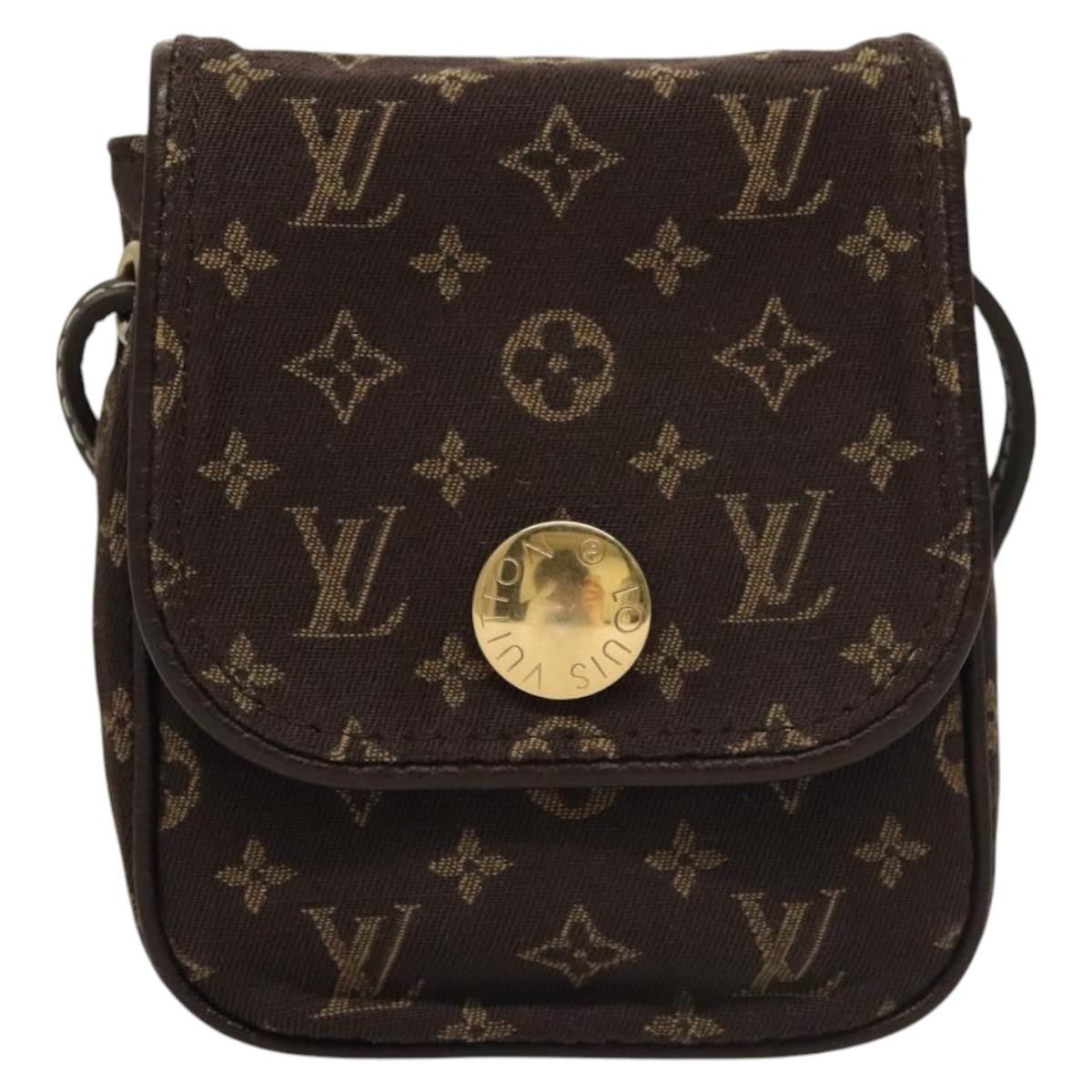 Louis Vuitton Cancun Pochette Monogram Mini Canvas, BROWN, CANVAS, Clutche & pouche