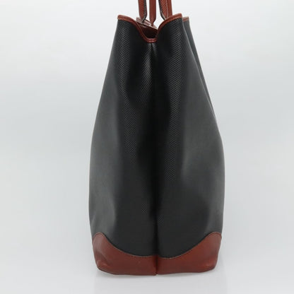 Bottega Veneta Marco Polo Tote Coated Canvas and Leather Detail, BLACK, CANVAS, Tote bag