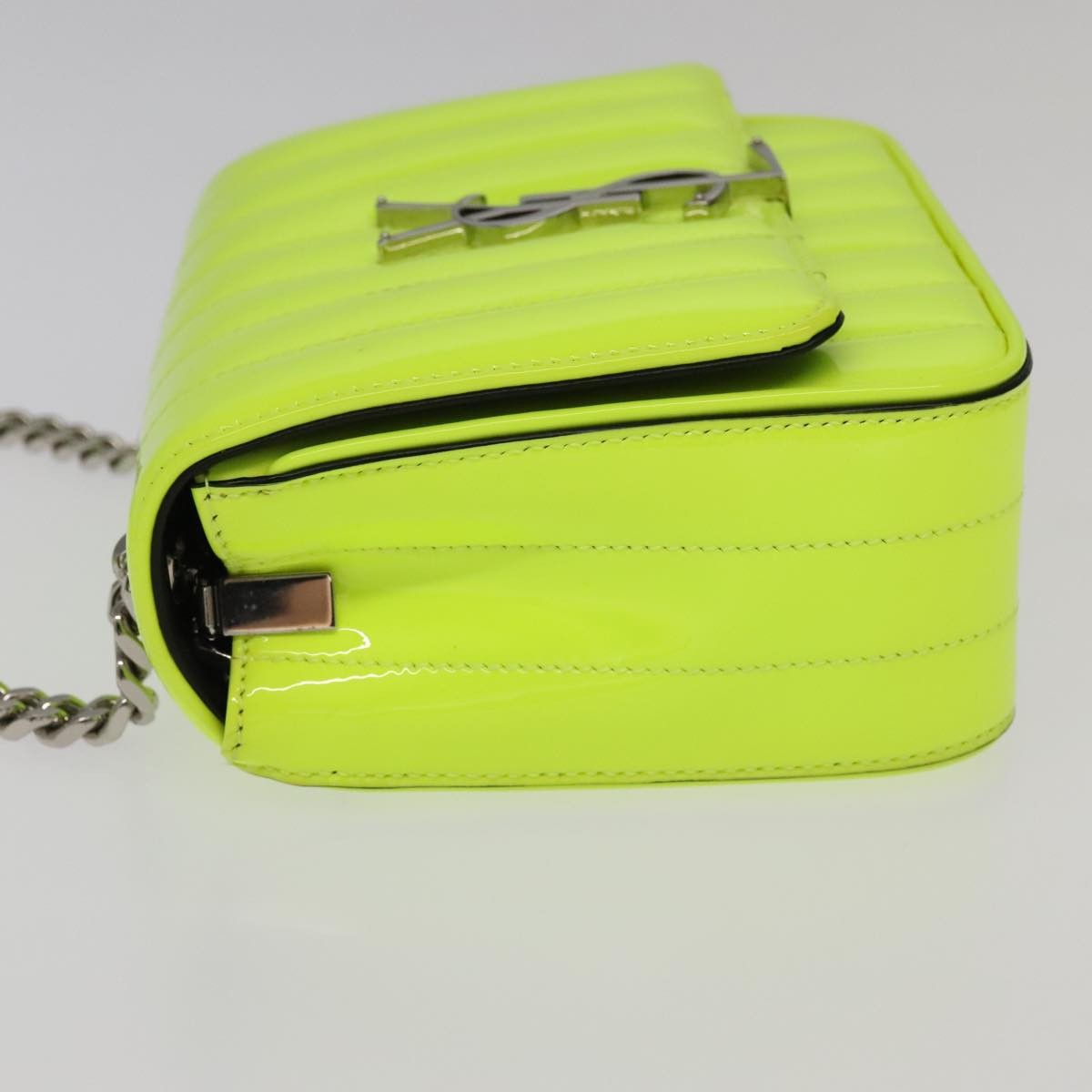 Saint Laurent Vicky Crossbody Bag Vertical Quilted Patent, YELLOW, PATENT_LEATHER, Crossbody bag