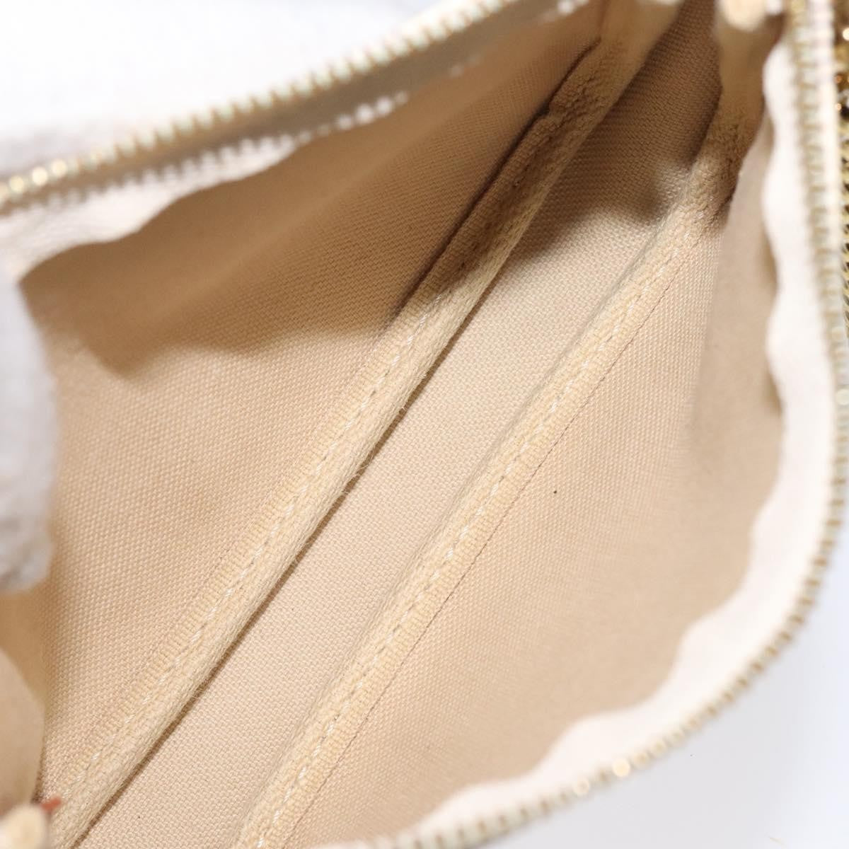 Louis Vuitton Pochette Accessoires Damier, WHITE, CANVAS, Clutche & pouche