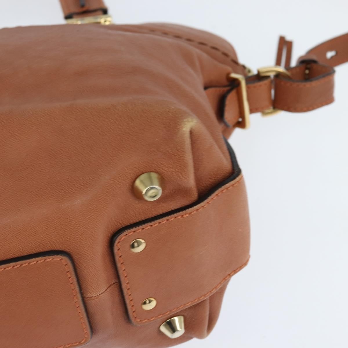 Chloe Angie Tote Leather, BROWN, LEATHER, Tote bag