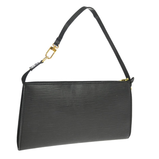 Louis Vuitton Pochette Accessoires Epi Leather, Black, Leather, Clutch