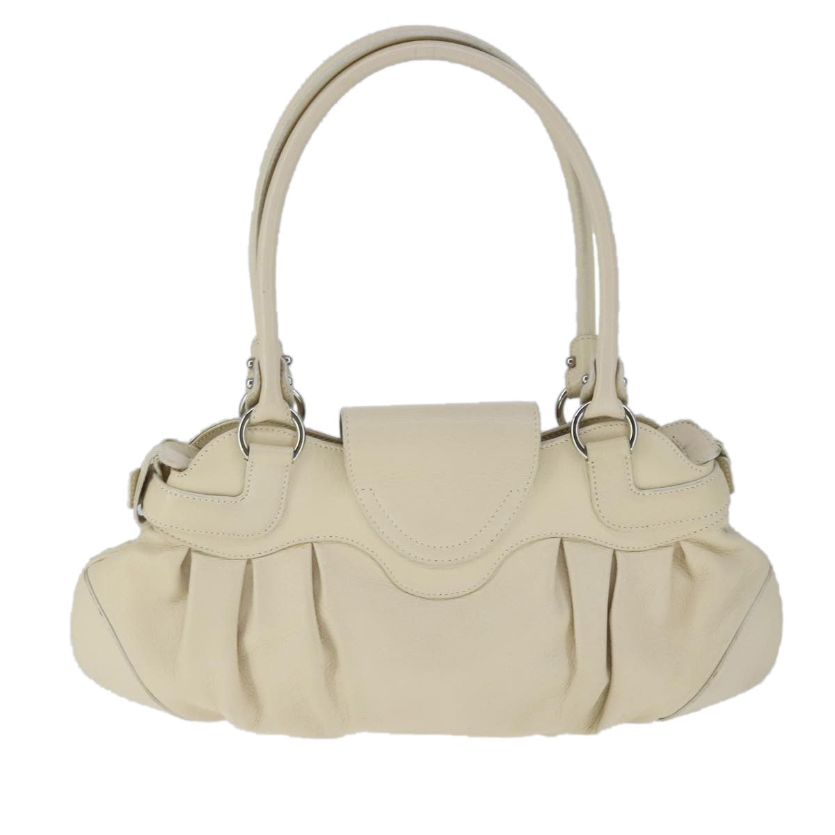 Salvatore Ferragamo Marisa Satchel Leather, BEIGE, LEATHER, Handbag