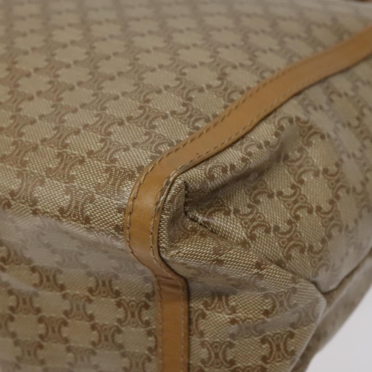 Celine Macadam Handbag Macadam with leather, BEIGE, CANVAS, Handbag