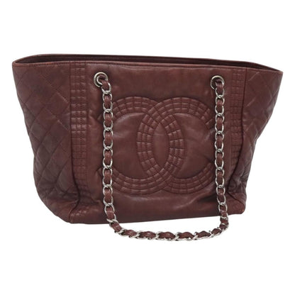 Chanel Coco Bengal Shopping Tote Lambskin, BROWN, LEATHER, Tote bag