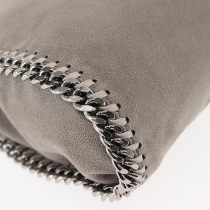 Stella McCartney Falabella Fold Over Crossbody Bag Shaggy Deer, GRAY, POLYESTER, Crossbody bag