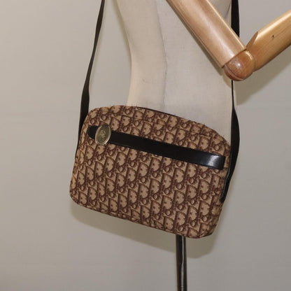 Christian Dior Vintage Trotter Shoulder Bag Canvas, BROWN, CANVAS, Shoulder bag