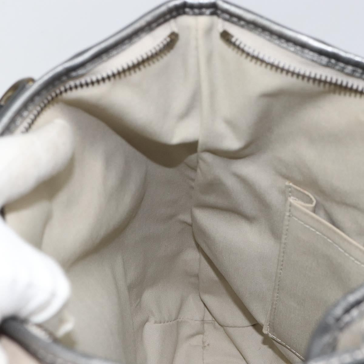 Louis Vuitton Angele Handbag Mini Lin, GRAY, CANVAS, Handbag