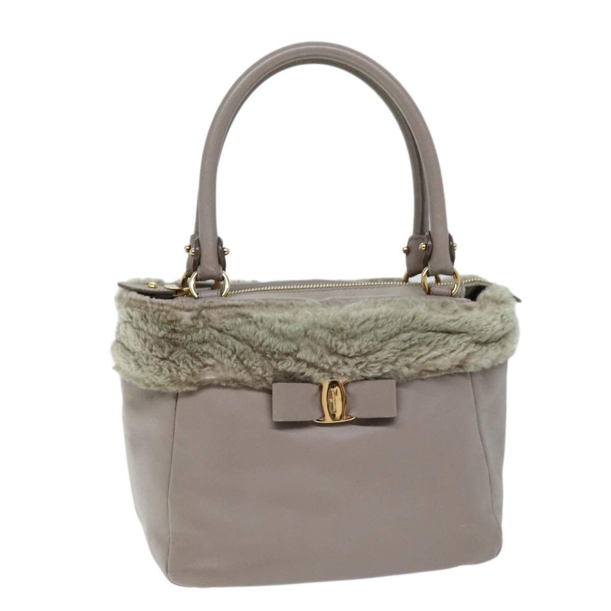 Salvatore Ferragamo Vala Handbag Leather, PINK, LEATHER, Handbag
