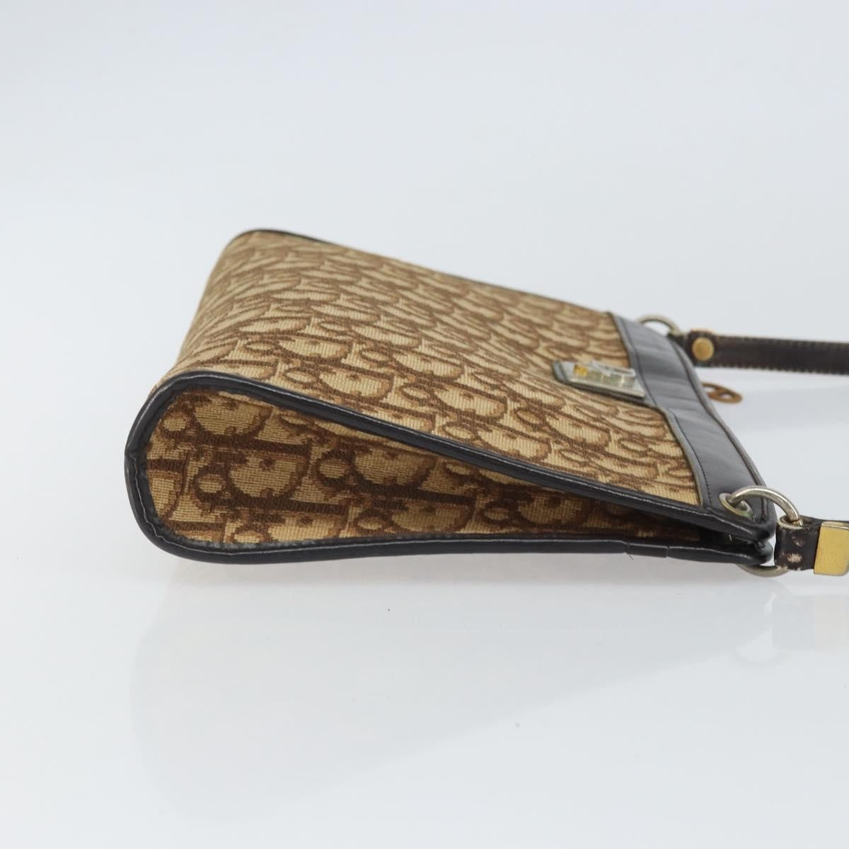 Christian Dior Vintage Trotter Shoulder Bag Canvas, BROWN, CANVAS, Shoulder bag