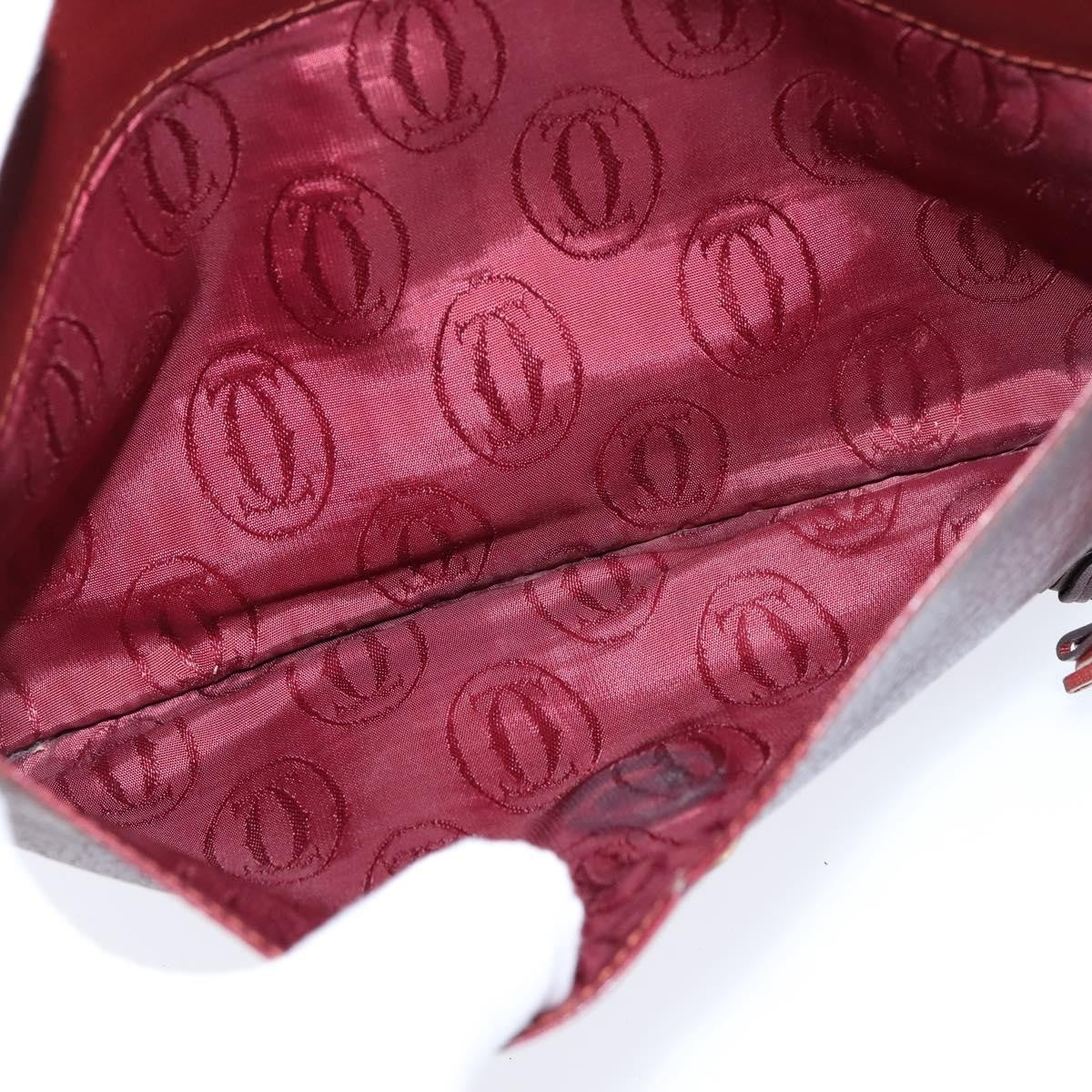 cartier Must de Cartier Shoulder Bag Leather, BURGUNDY, LEATHER, Shoulder bag
